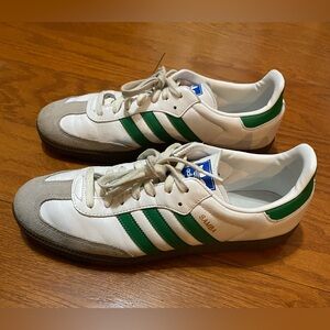 Adidas Men’s 12 SAMBA OG Colligate Green 3 Stripe Sneaker Shoes Excellent No Box